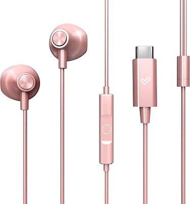 Energy Sistem EasyPods Type C - Auriculares con Cable (Rosa)